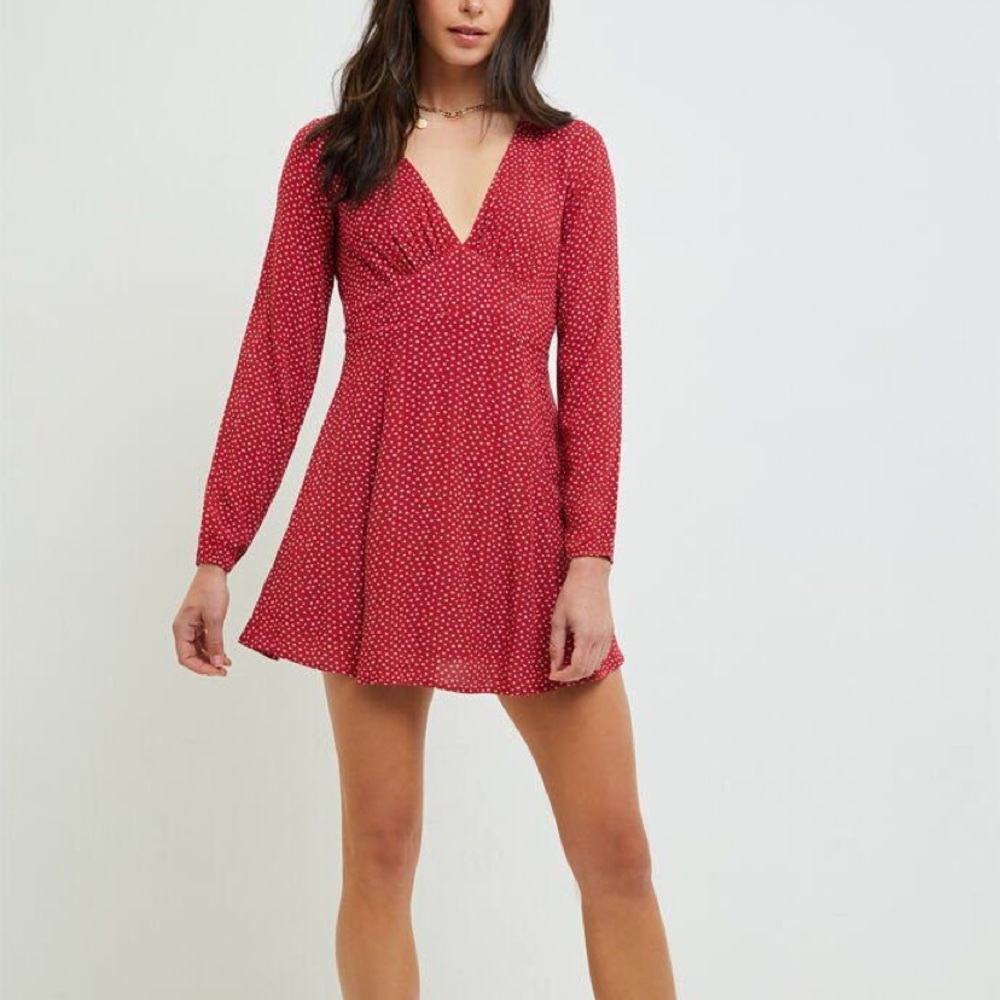 La Hearts long sleeve print sundress
